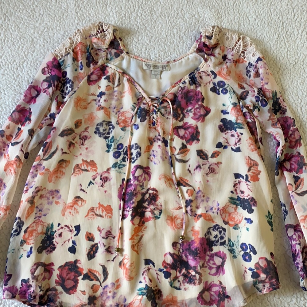 Vintage America floral blouse size Small - Picture 4 of 9